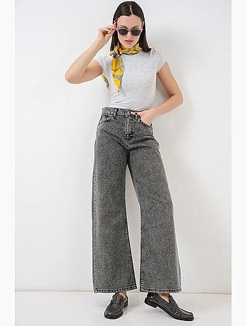 Jeans in denim a vita alta loose fit a gamba ampia bdart