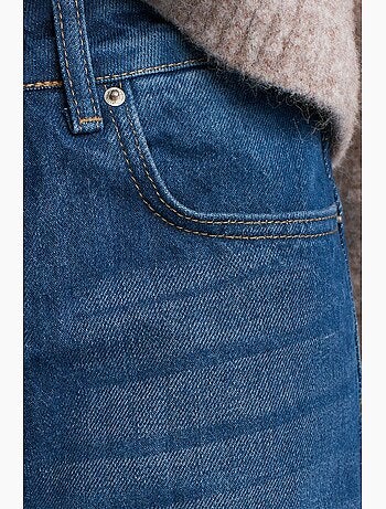 Jeans in denim a zampa a vita media dilvin