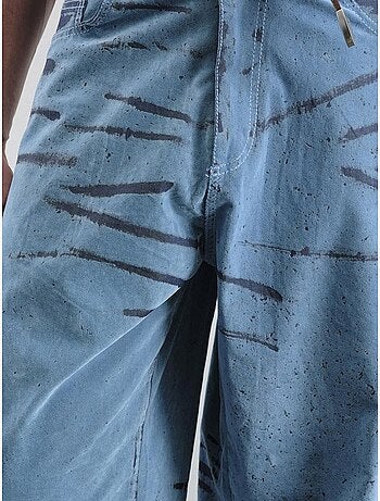Jeans in denim astratti a gamba ampia giesto
