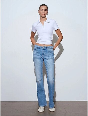 Jeans in denim bootcut a vita bassa dilvin