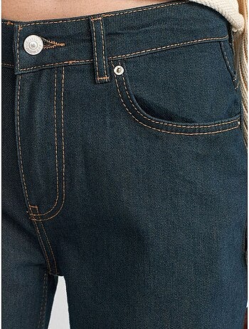 Jeans in denim di cotone a gamba ampia a vita media dilvin