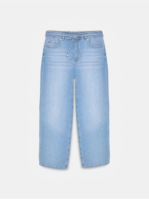 Jeans in denim di cotone a vita alta a gamba ampia dilvin - Kiabi Jeans in denim di cotone a vita alta a gamba ampia dilvin - Kiabi