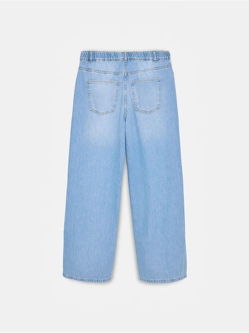 Jeans in denim di cotone a vita alta a gamba ampia dilvin - Kiabi Jeans in denim di cotone a vita alta a gamba ampia dilvin - Kiabi