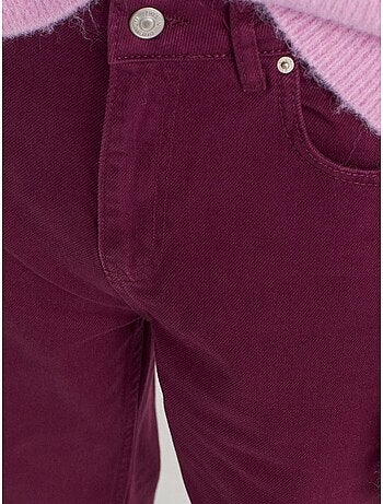Jeans in denim di cotone a vita alta a gamba ampia dilvin