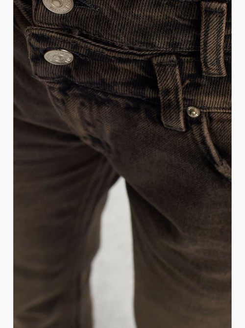 Jeans in denim di cotone a vita alta a gamba dritta dilvin - Kiabi Jeans in denim di cotone a vita alta a gamba dritta dilvin - Kiabi