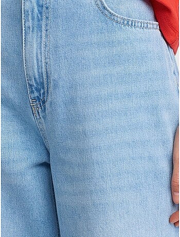 Jeans in denim di cotone a vita alta e gamba ampia dilvin
