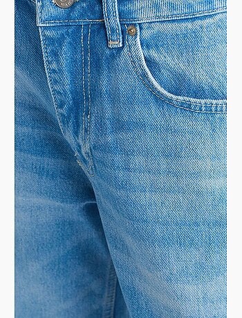 Jeans in denim di cotone a vita alta e gamba ampia dilvin