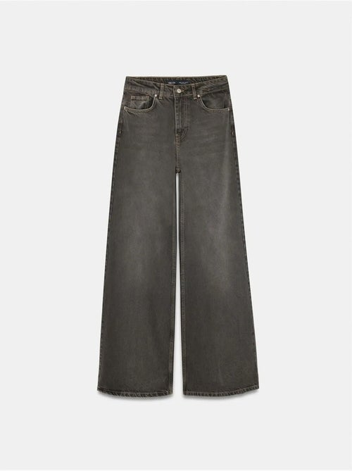 Jeans in denim di cotone a vita alta e gamba ampia dilvin - Kiabi Jeans in denim di cotone a vita alta e gamba ampia dilvin - Kiabi