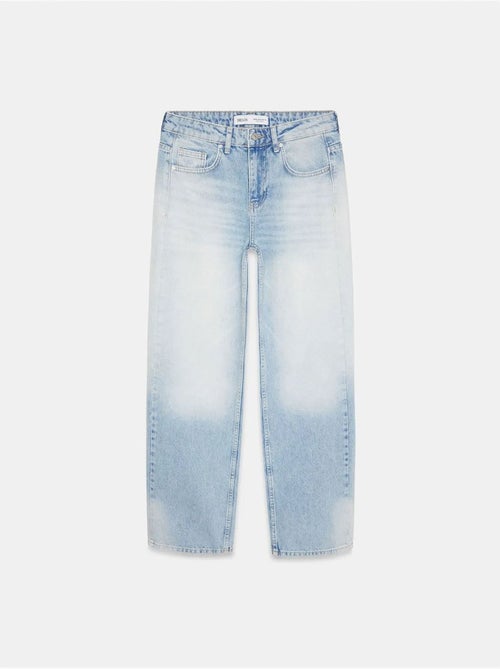 Jeans in denim di cotone a vita bassa a gamba dritta dilvin - Kiabi Jeans in denim di cotone a vita bassa a gamba dritta dilvin - Kiabi
