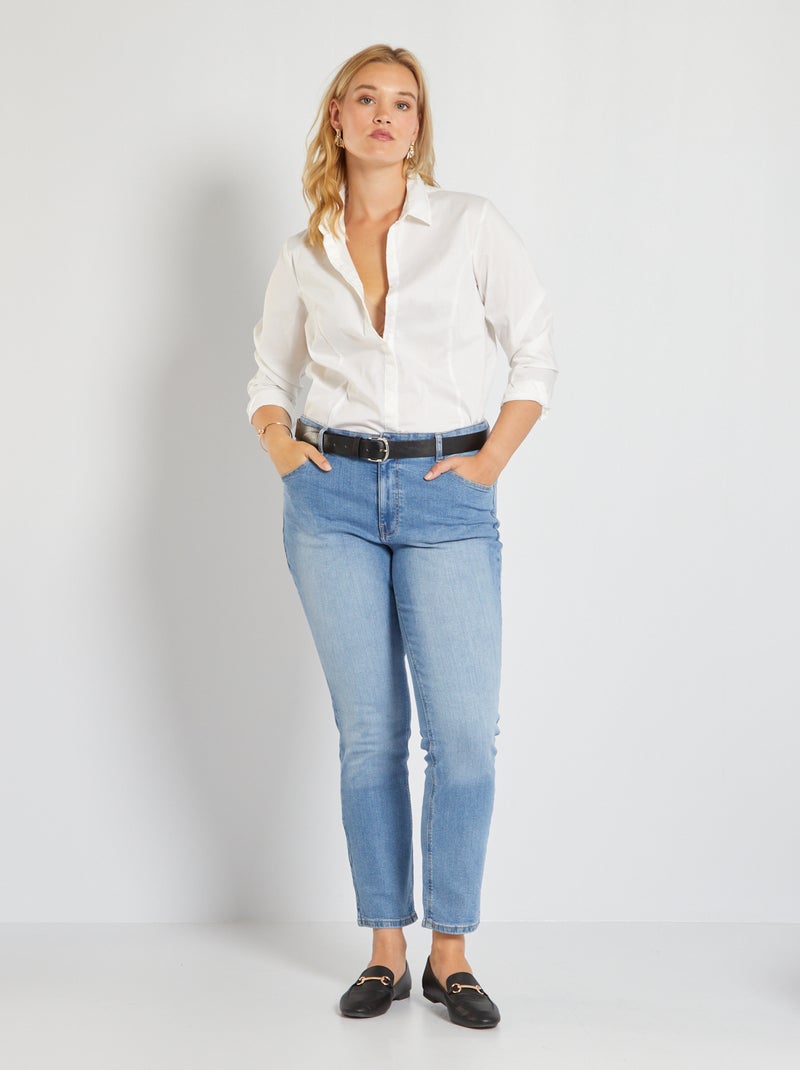 Jeans in denim stretch BLU chiaro - Kiabi