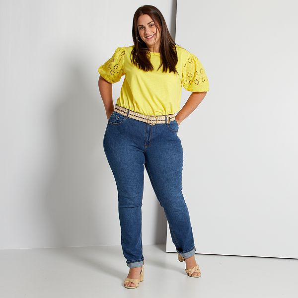 Jeans in denim stretch Donna dalla 38 alla 52 - BLU - Kiabi - 19,00€