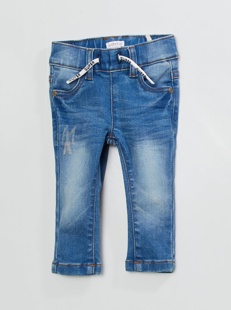 Jeans in denim stretch BLU - Kiabi