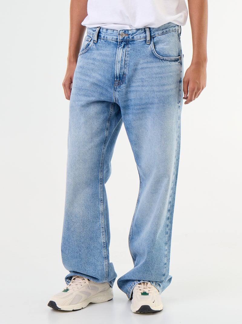Jeans in denim taglio ampio 5 tasche Blu - Kiabi
