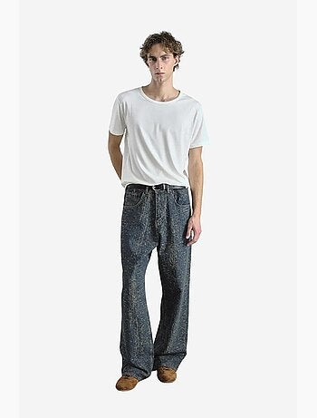Jeans in denim testurizzato dal taglio baggy giesto