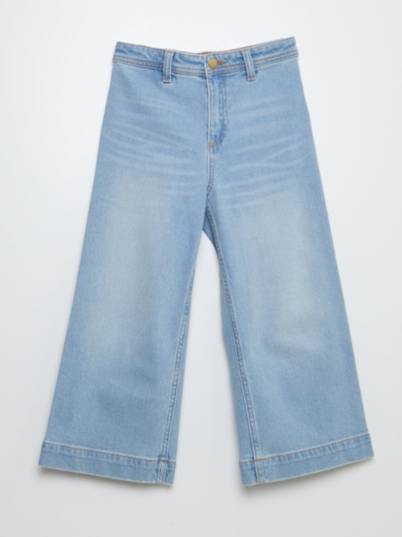 Jeans in denim wide leg 7/8 BLU - Kiabi