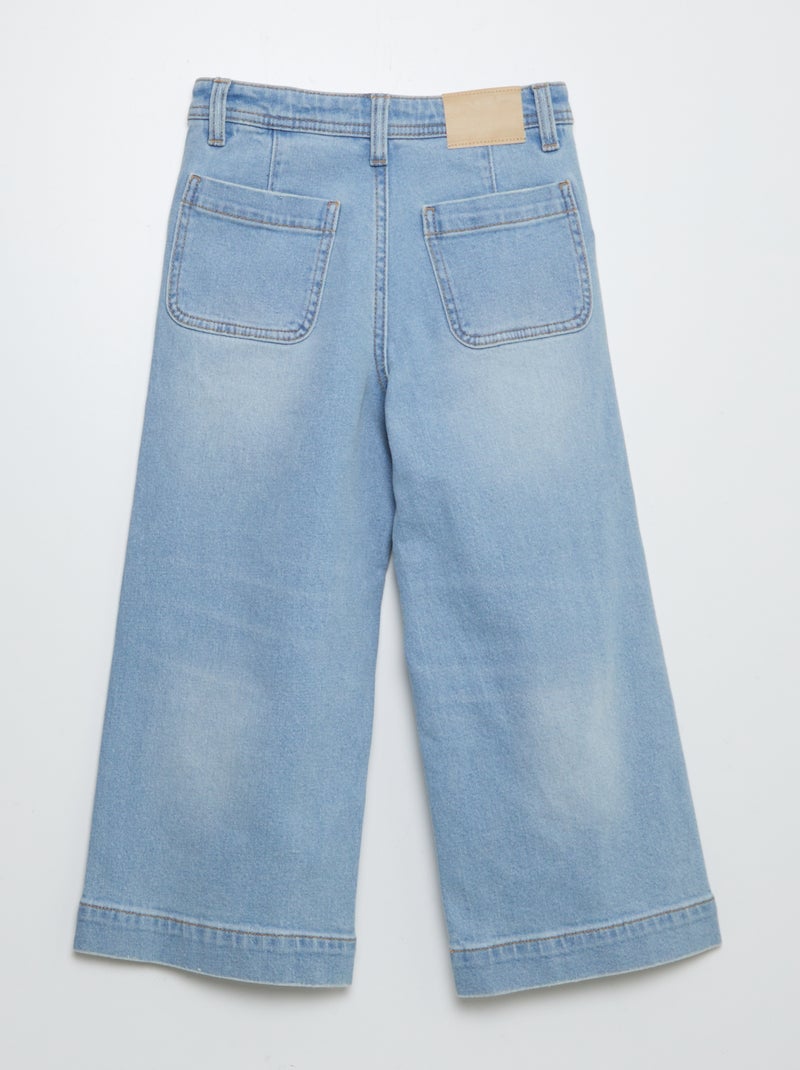 Jeans in denim wide leg 7/8 BLU - Kiabi