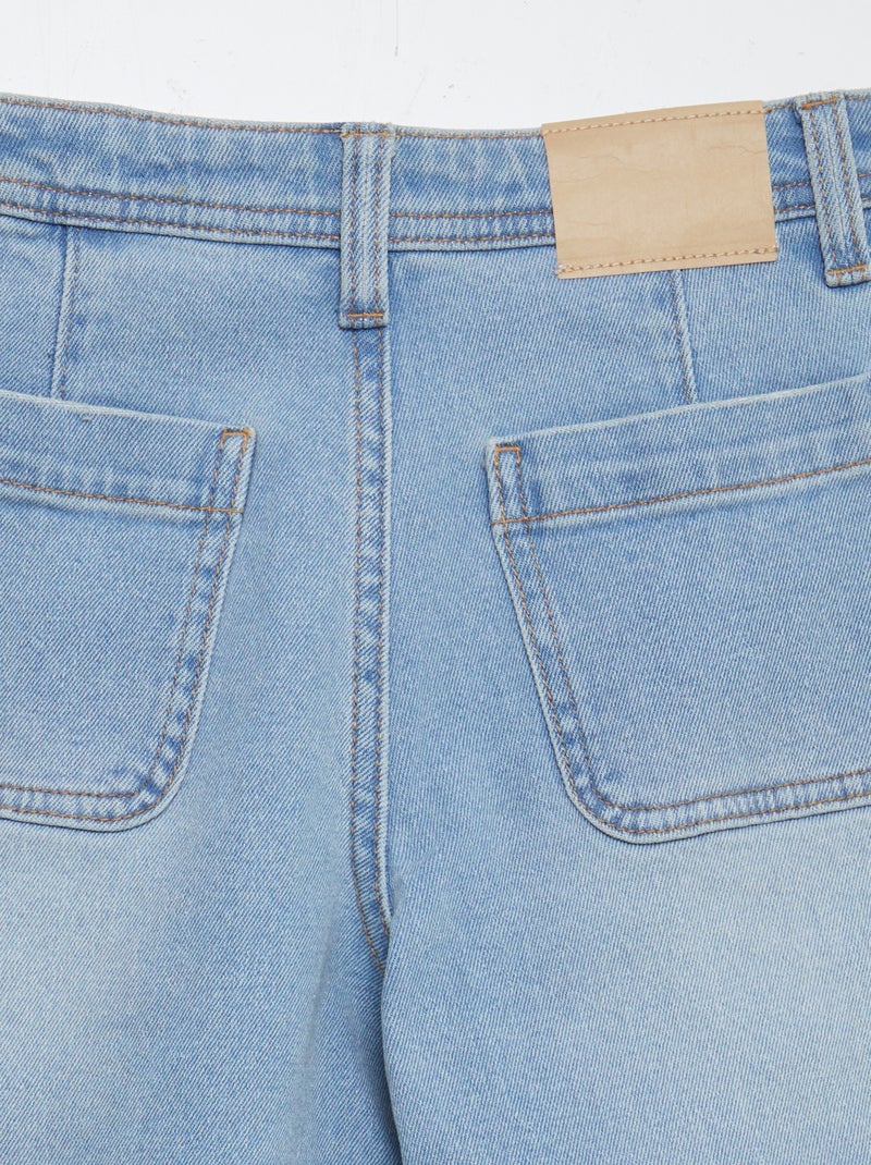 Jeans in denim wide leg 7/8 BLU - Kiabi