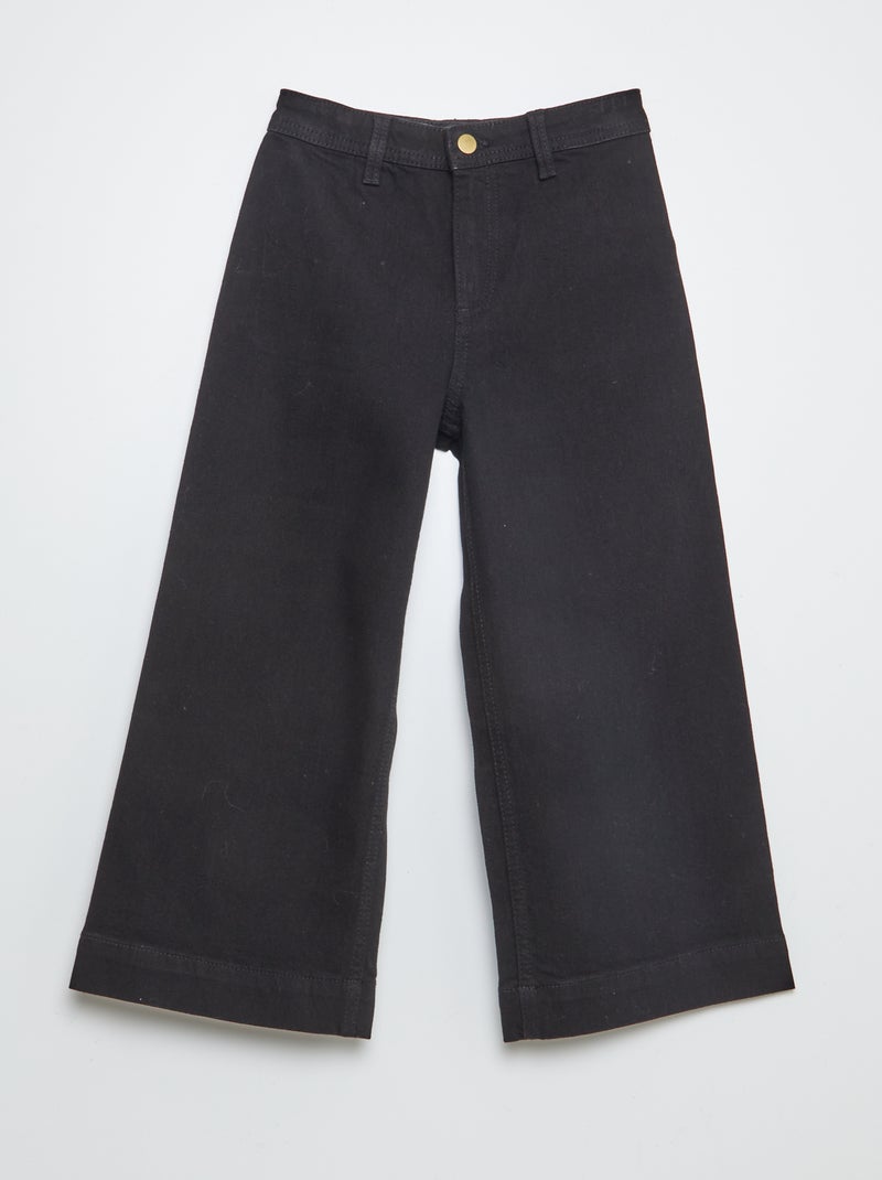 Jeans in denim wide leg NERO - Kiabi