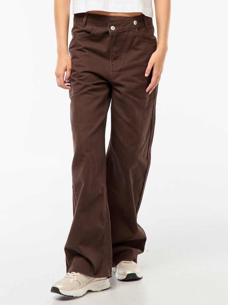 Jeans incrociati in vita - Marrone - Kiabi