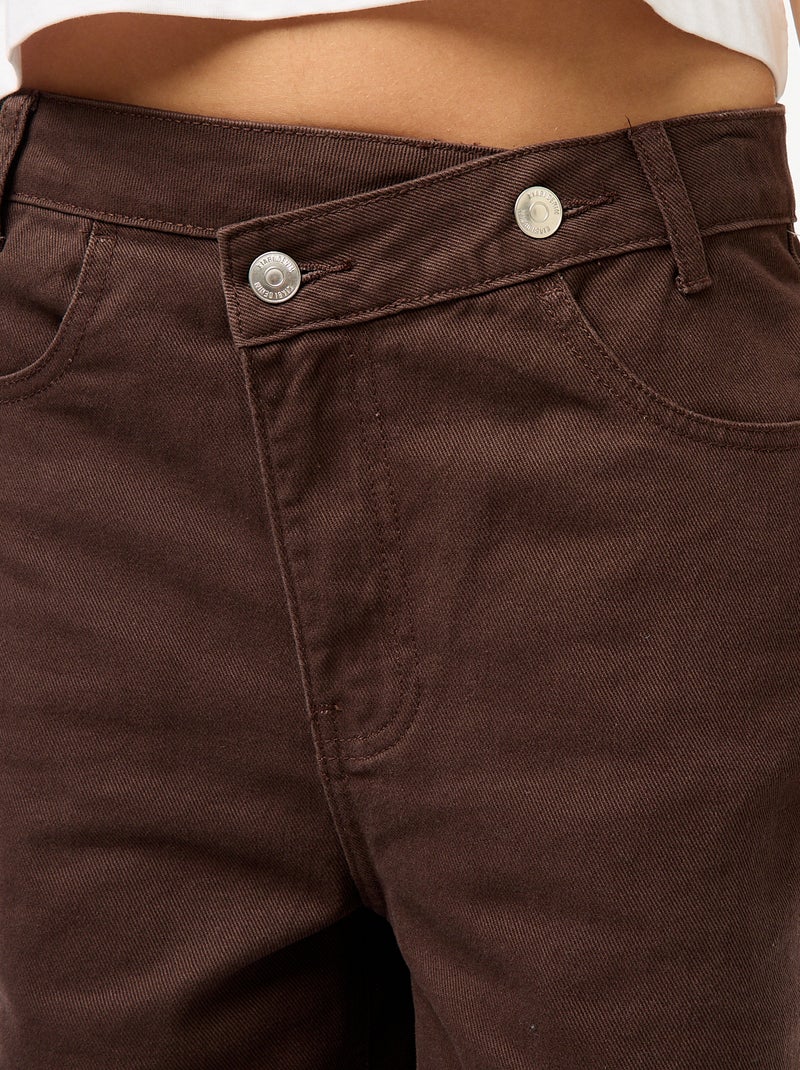 Jeans incrociati in vita - Marrone - Kiabi
