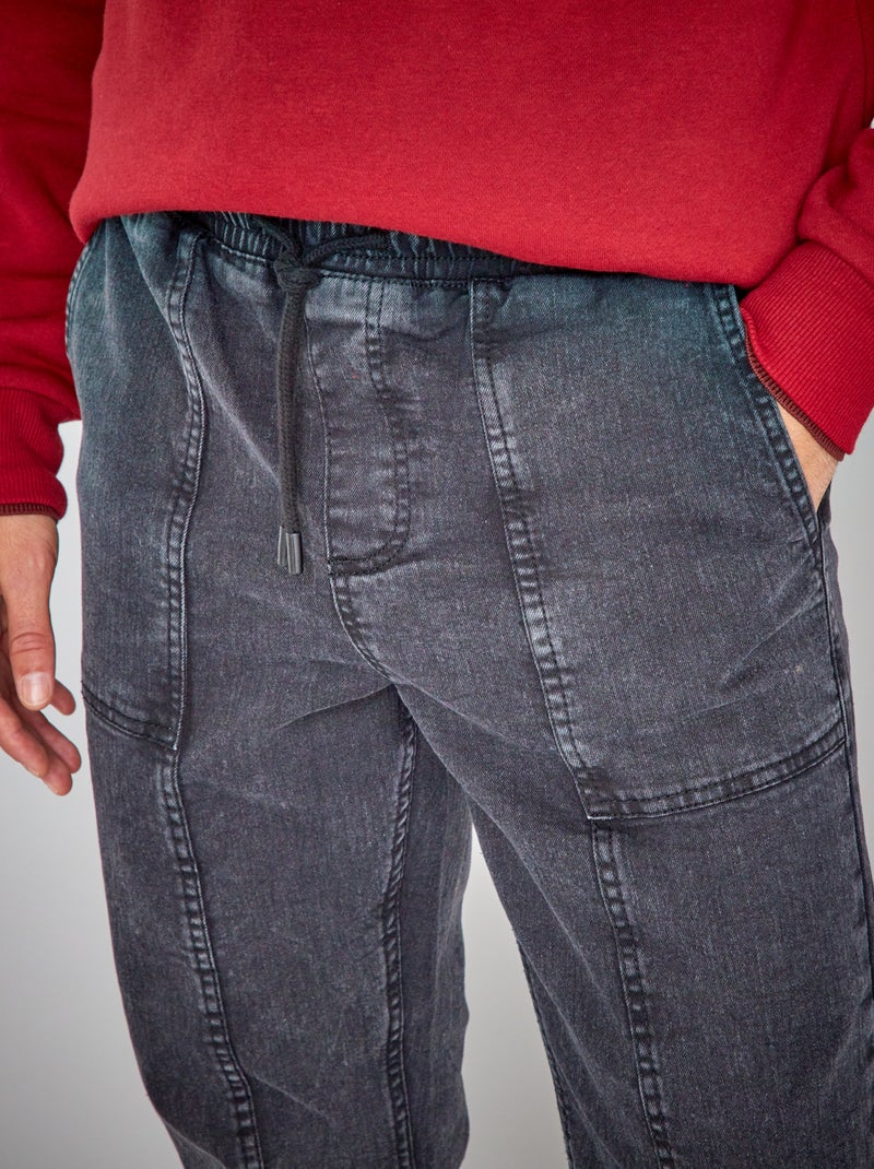 Jeans joggers con vita elasticizzata GRIGIO Kiabi 25.00€