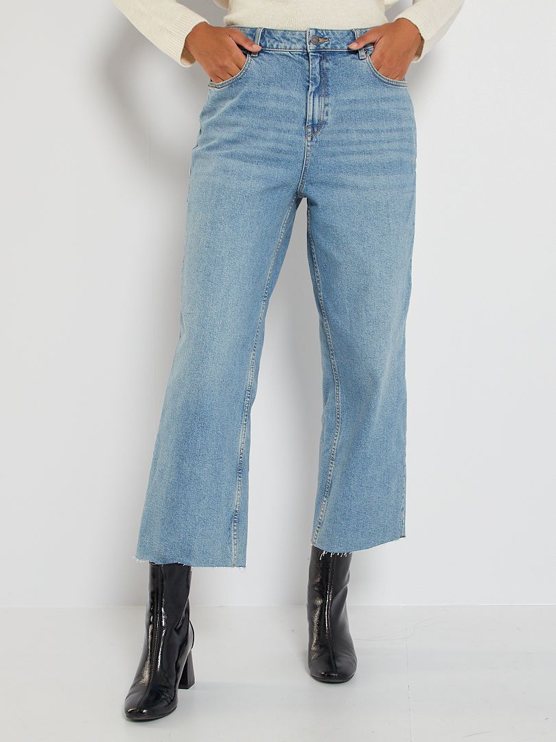 Jeans larghi 7/8 blu - Kiabi