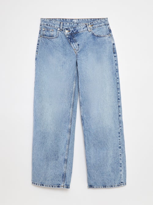 Jeans larghi a vita alta 5 tasche - Kiabi