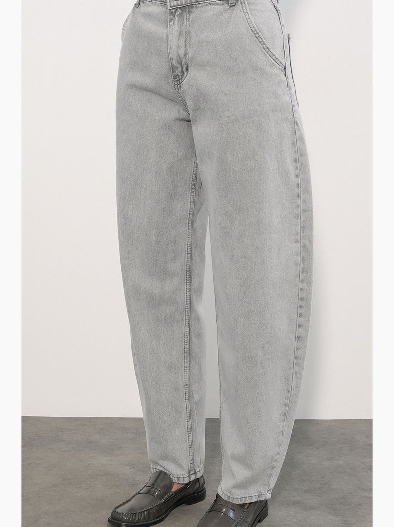 Jeans larghi a vita alta bdart Grigio chiaro - Kiabi