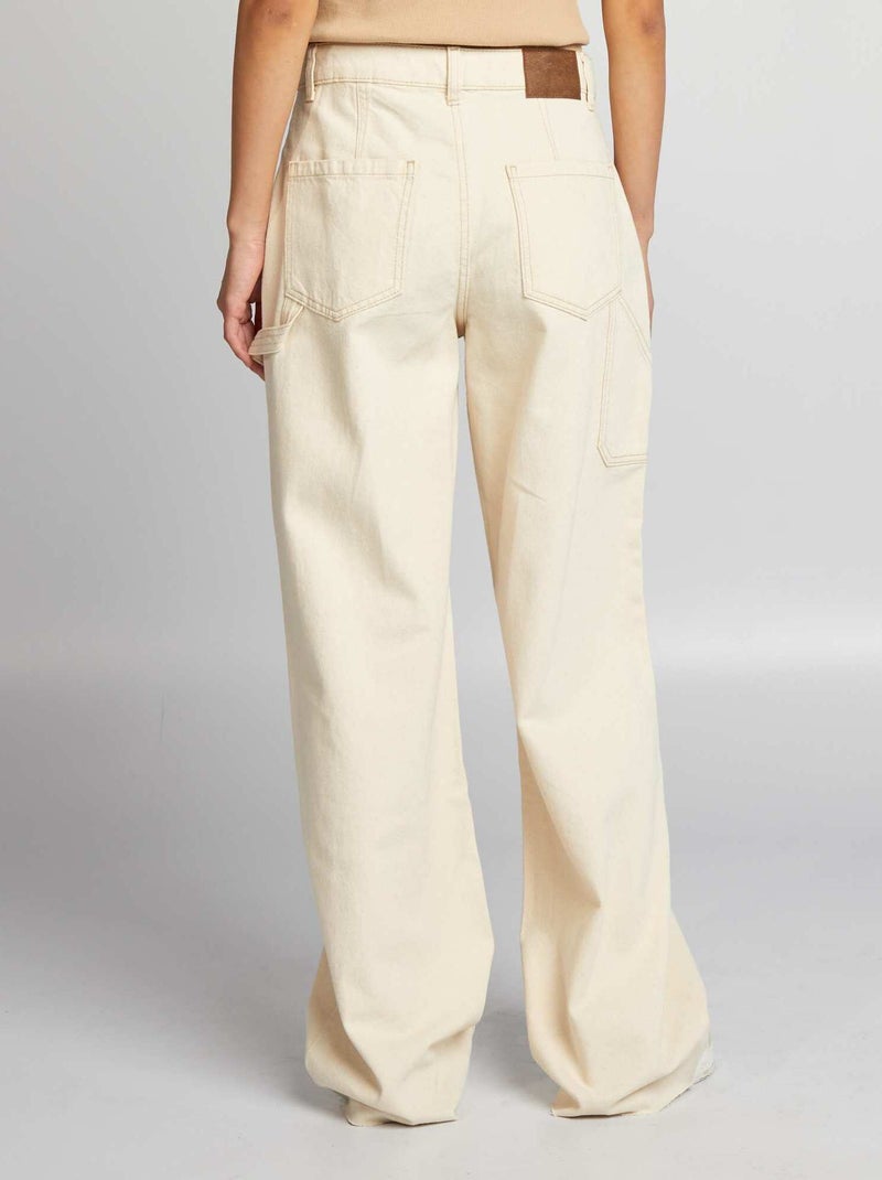 Jeans Donna Vita Alta Baggy Wide Leg - Denim Elasticizzato, Fit Comodo E Moderno - Foto 2