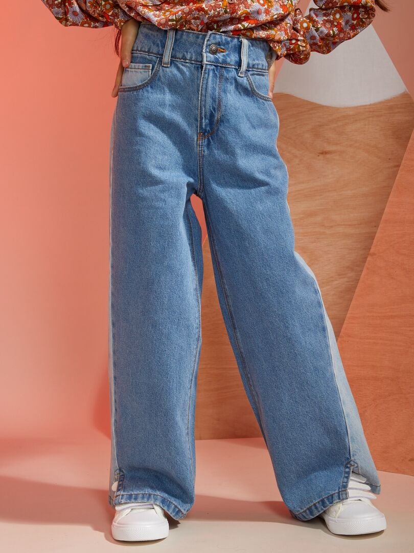 Jeans larghi bicolor BLU - Kiabi