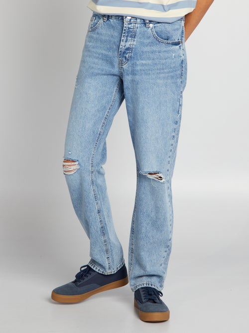 Jeans larghi con abrasioni - Kiabi
