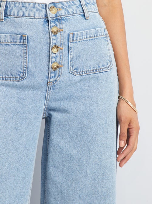 Jeans larghi con bottoni - Kiabi