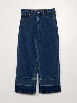 Jeans larghi con effetto delavé