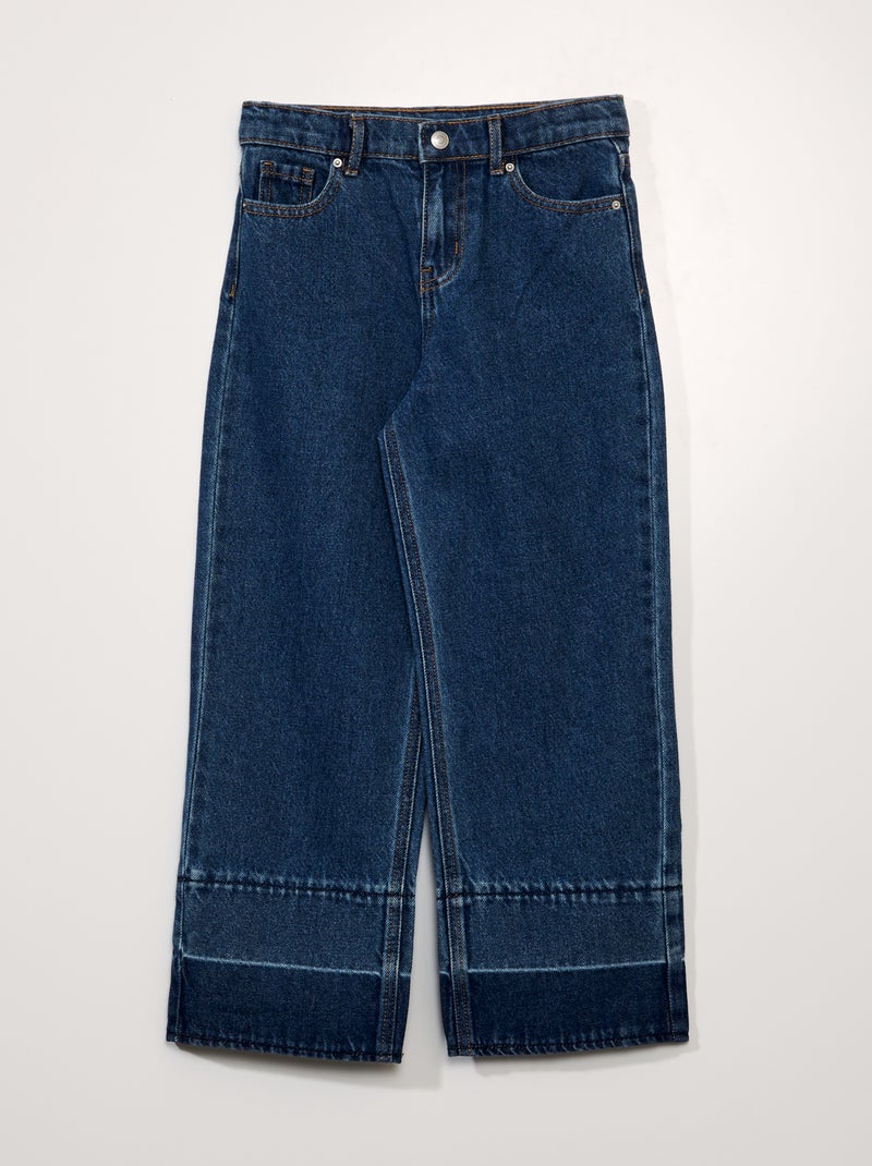 Jeans larghi con effetto delavé Blu Denim scuro - Kiabi