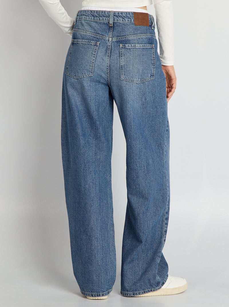 Jeans larghi con finte mutande integrate BLU - Kiabi