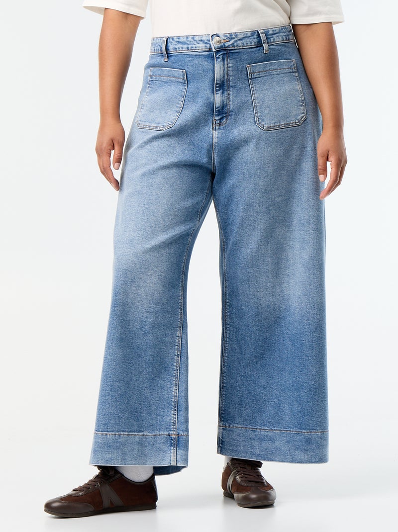 Jeans larghi con tasche applicate Blu - Kiabi