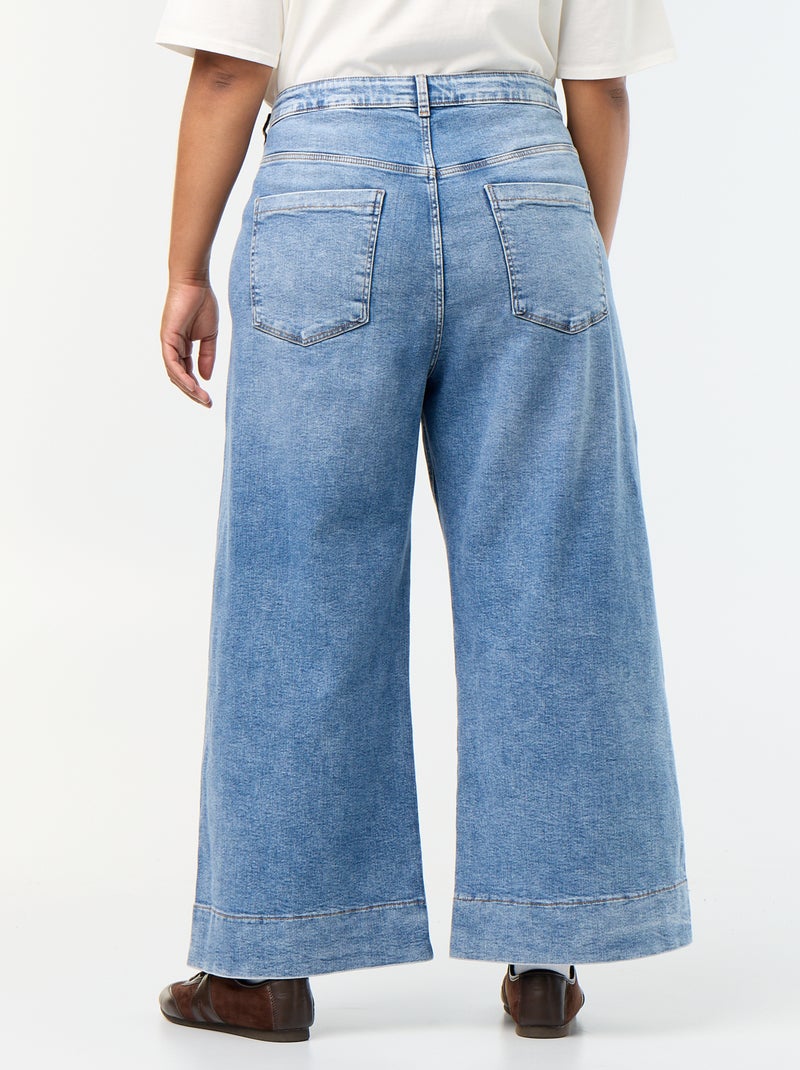 Jeans larghi con tasche applicate Blu - Kiabi