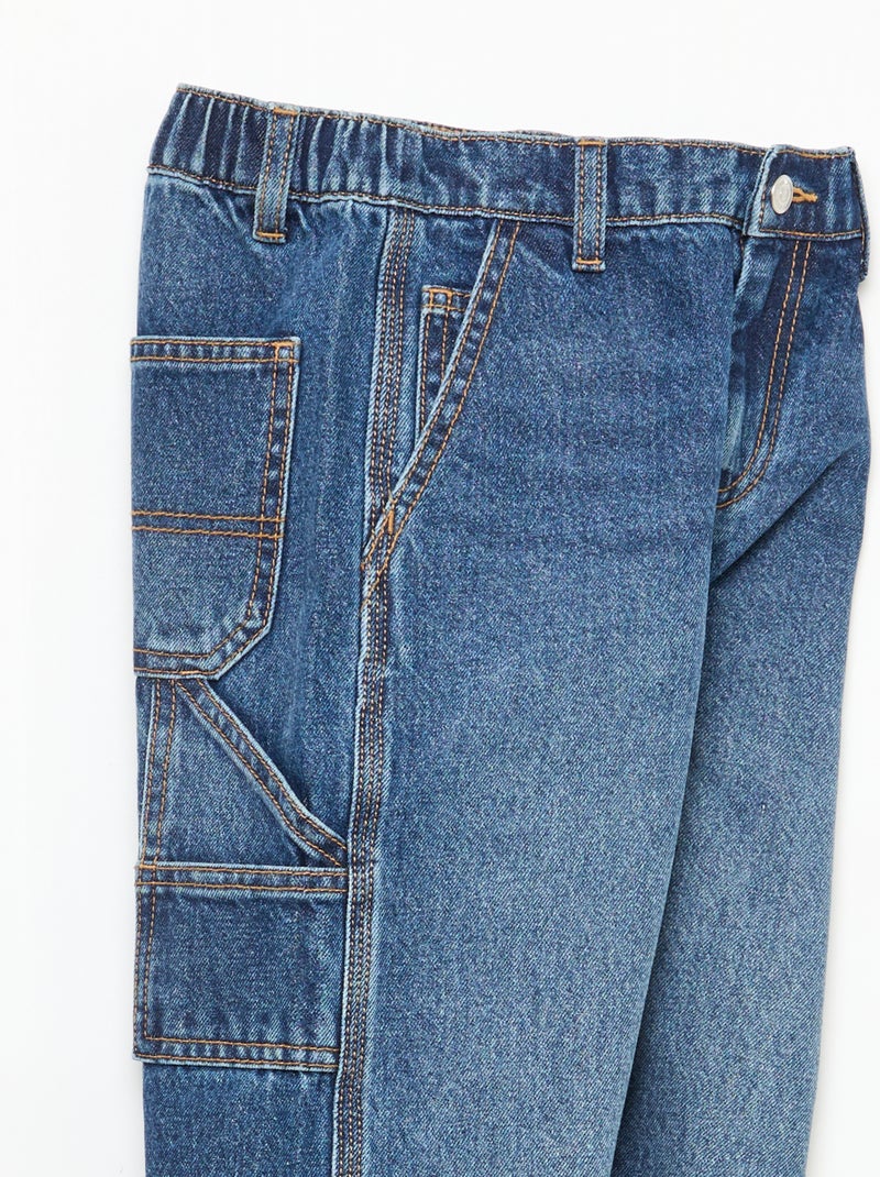 Jeans larghi con tasche grandi Blu - Kiabi