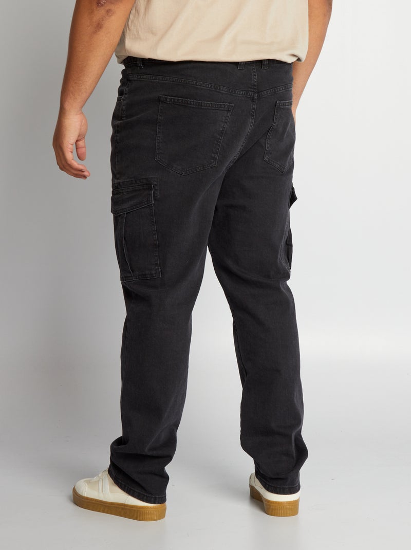 Jeans larghi con tasche laterali - L32 NERO - Kiabi