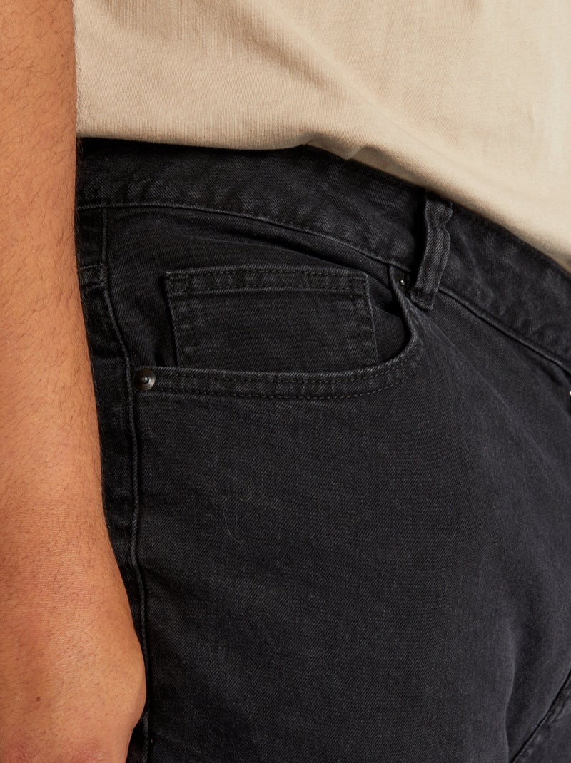 Jeans larghi con tasche laterali - L32 NERO - Kiabi