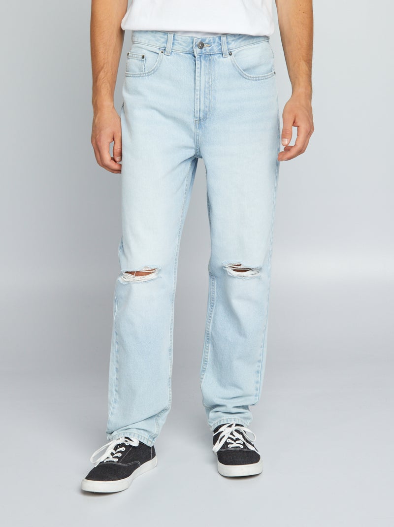 Jeans larghi destroy BLU - Kiabi
