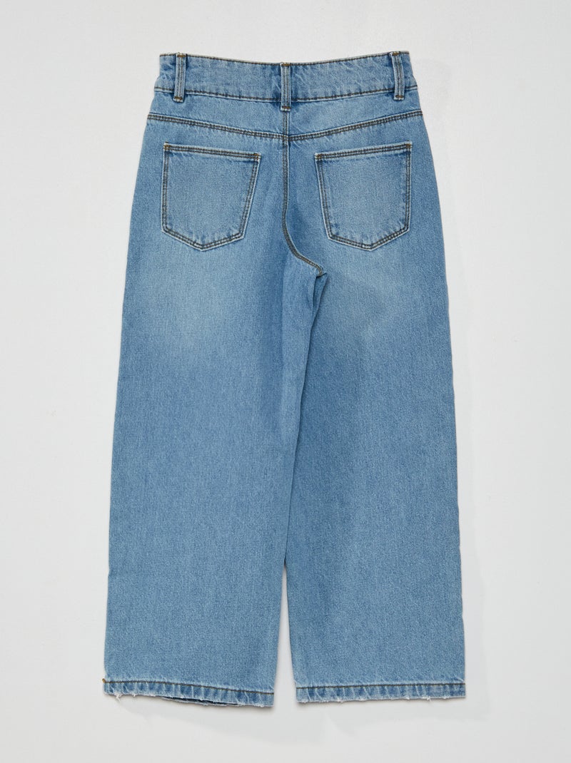 Crystal-embellished wide-leg jeans in black - Area