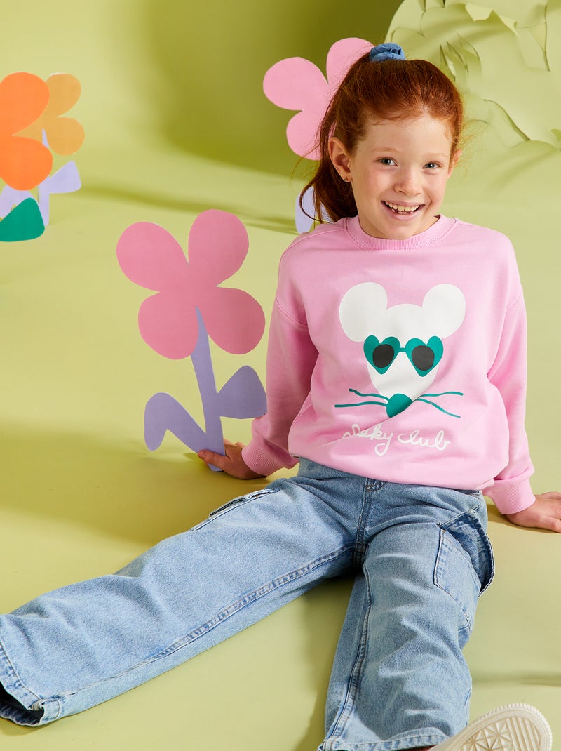 Jeans larghi elasticizzati in vita BLU - Kiabi