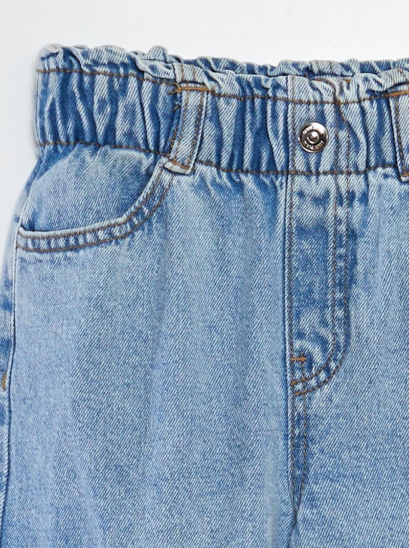 Jeans larghi elasticizzati in vita BLU - Kiabi