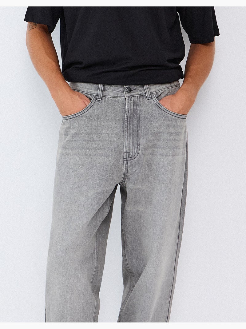 Jeans larghi, mo fashion Grigio - Kiabi