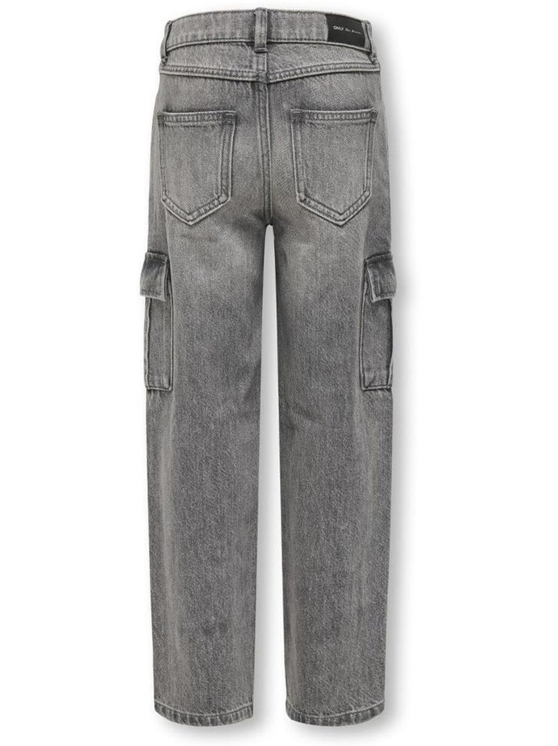 Jeans Larghi per Bambina ONLY Grigio argentato - Kiabi