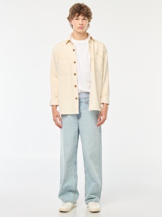 Jeans larghi stile baggy con finto slip integrato in vita