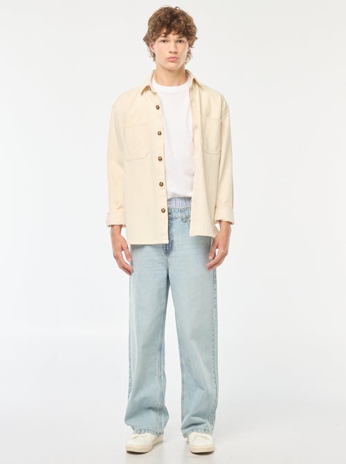 Jeans larghi stile baggy con finto slip integrato in vita - Kiabi