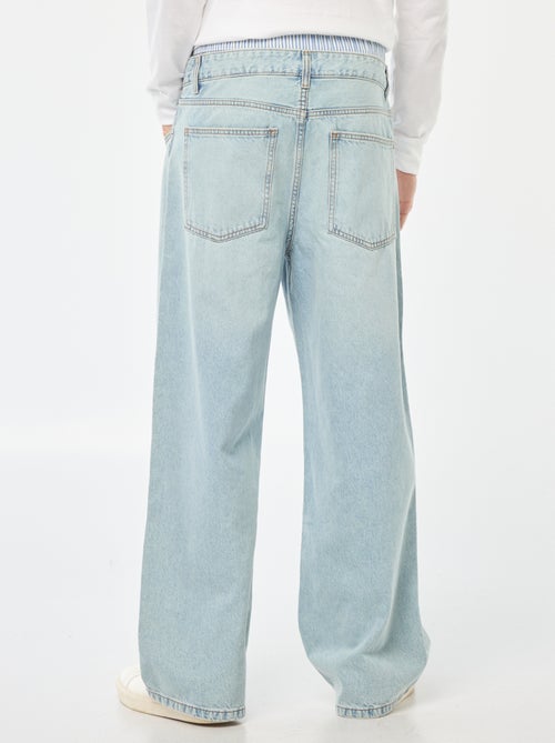 Jeans larghi stile baggy con finto slip integrato in vita - Kiabi