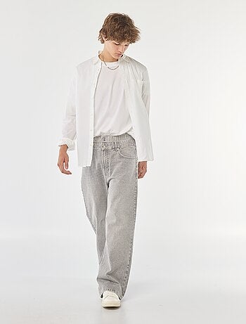 Jeans larghi stile baggy con finto slip integrato in vita